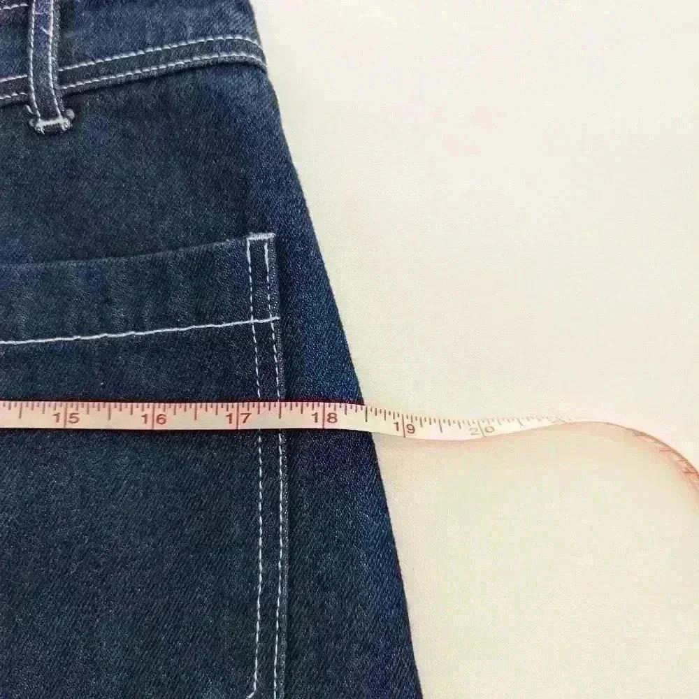 PopSugar Button Front Aline Denim Mini Skirt Size8 - Picture 4 of 7